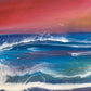 Winter Sunset Resin Artwork | Square 25cm