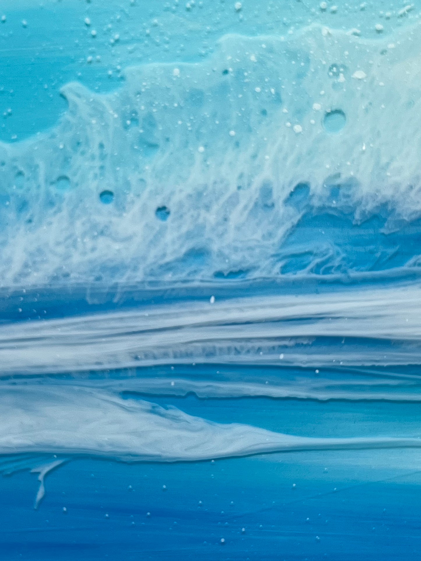 Summer blue Resin Art Seas | square