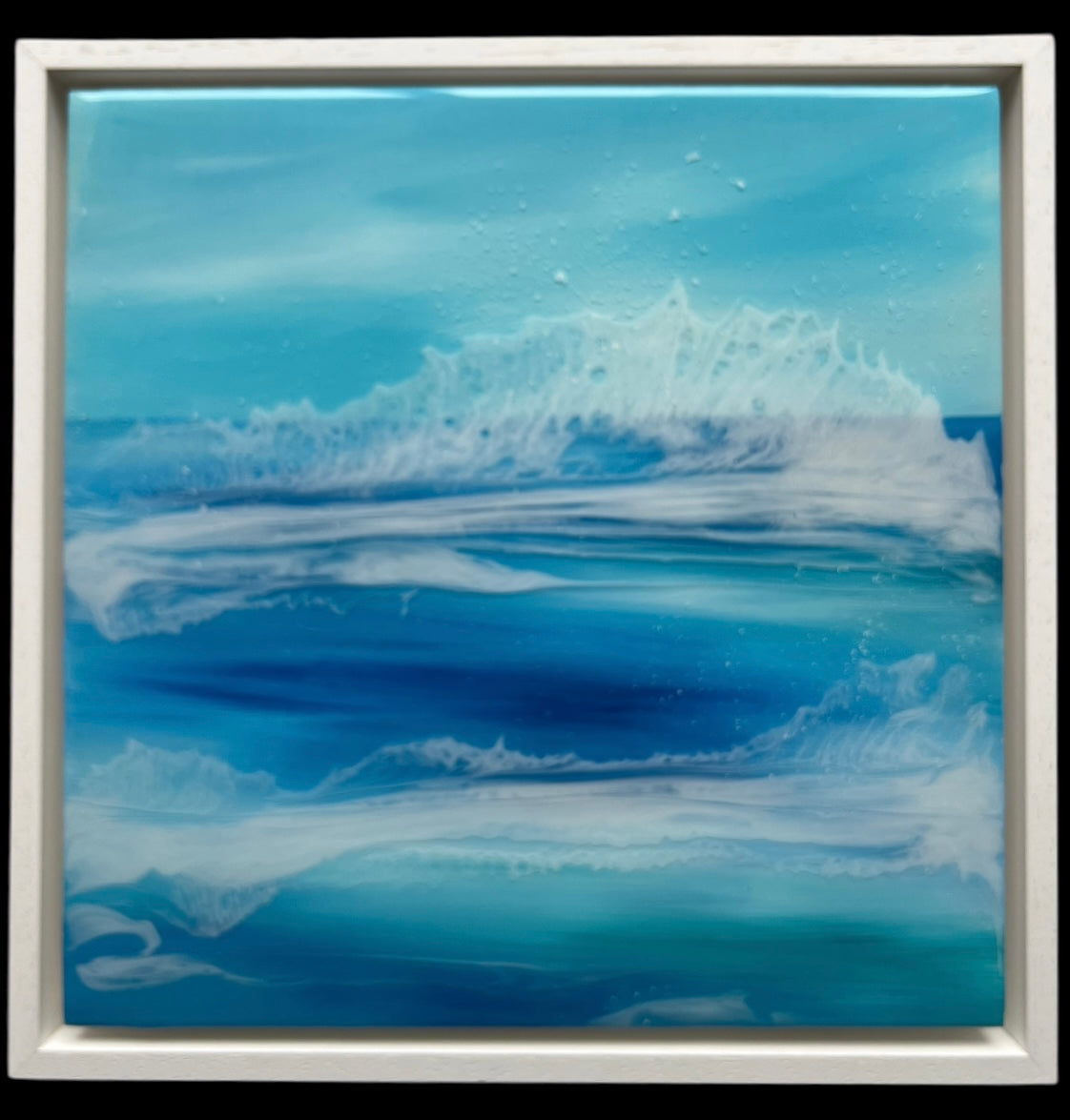 Summer blue Resin Art Seas | square