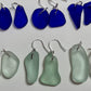 Seaglass dangly earrings.