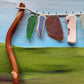 Sea glass washing line.