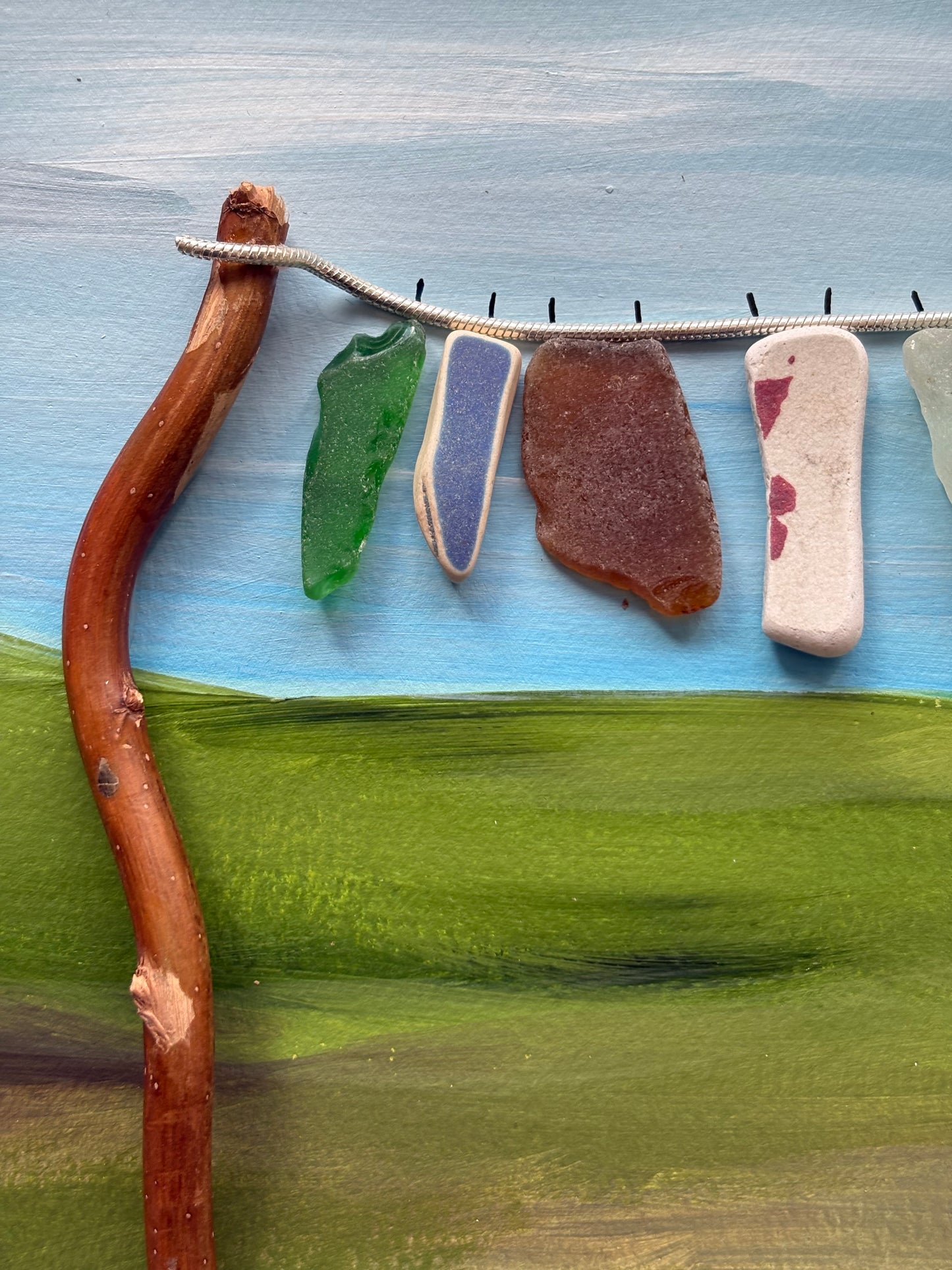 Sea glass washing line.