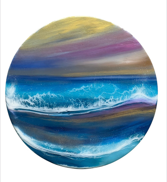 Summer sunset | circle 40 cm