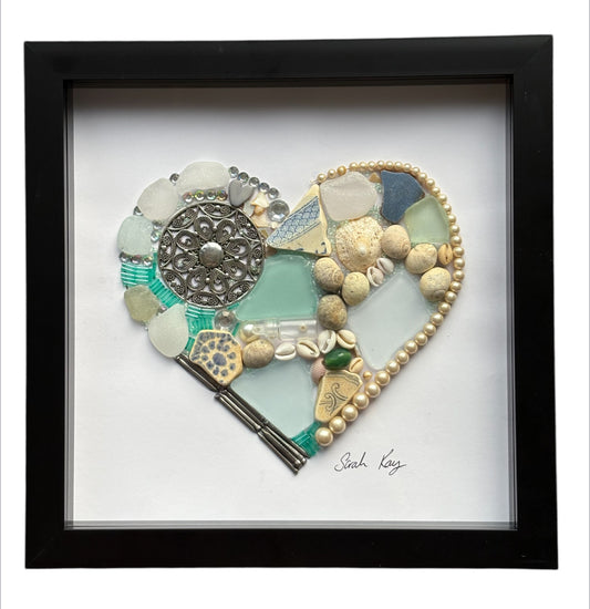Heart beach Mosaic | greens