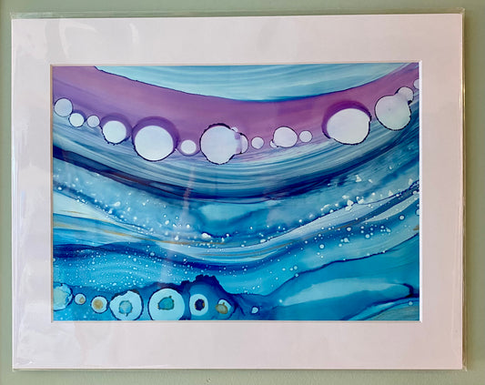 Shetland Sea Swimming Ink Painting