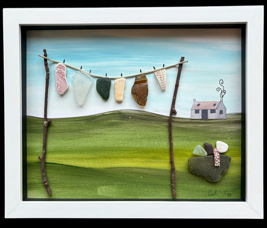 Shetland drying day art