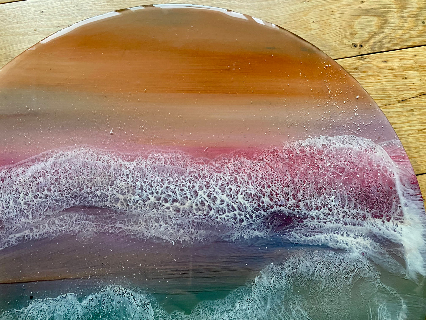 Resin Art sunset sky | Circle