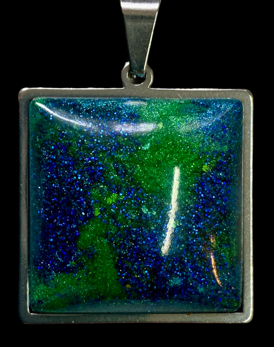 Signature Aurora borealis Resin Pendants