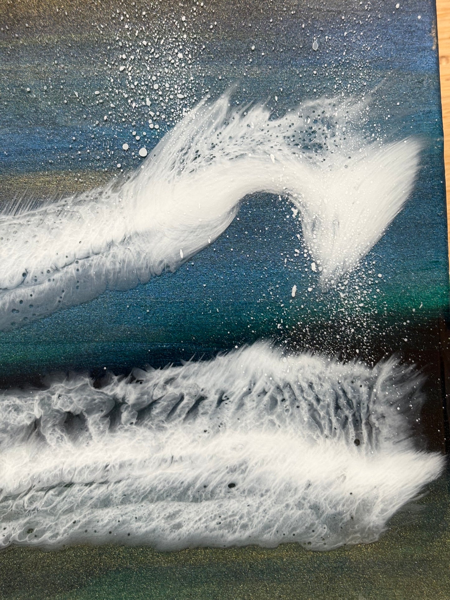 Aurora breaker seascape | Square 30cm