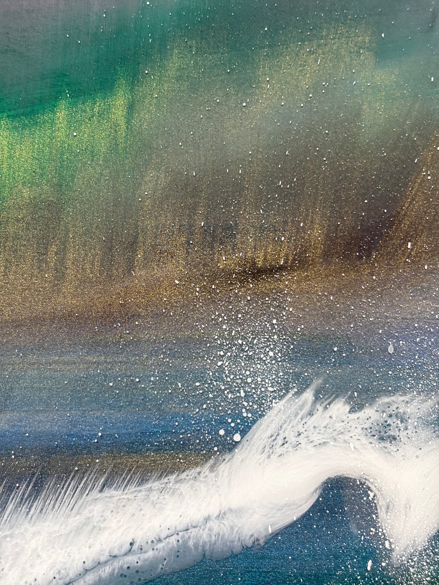 Aurora breaker seascape | Square 30cm