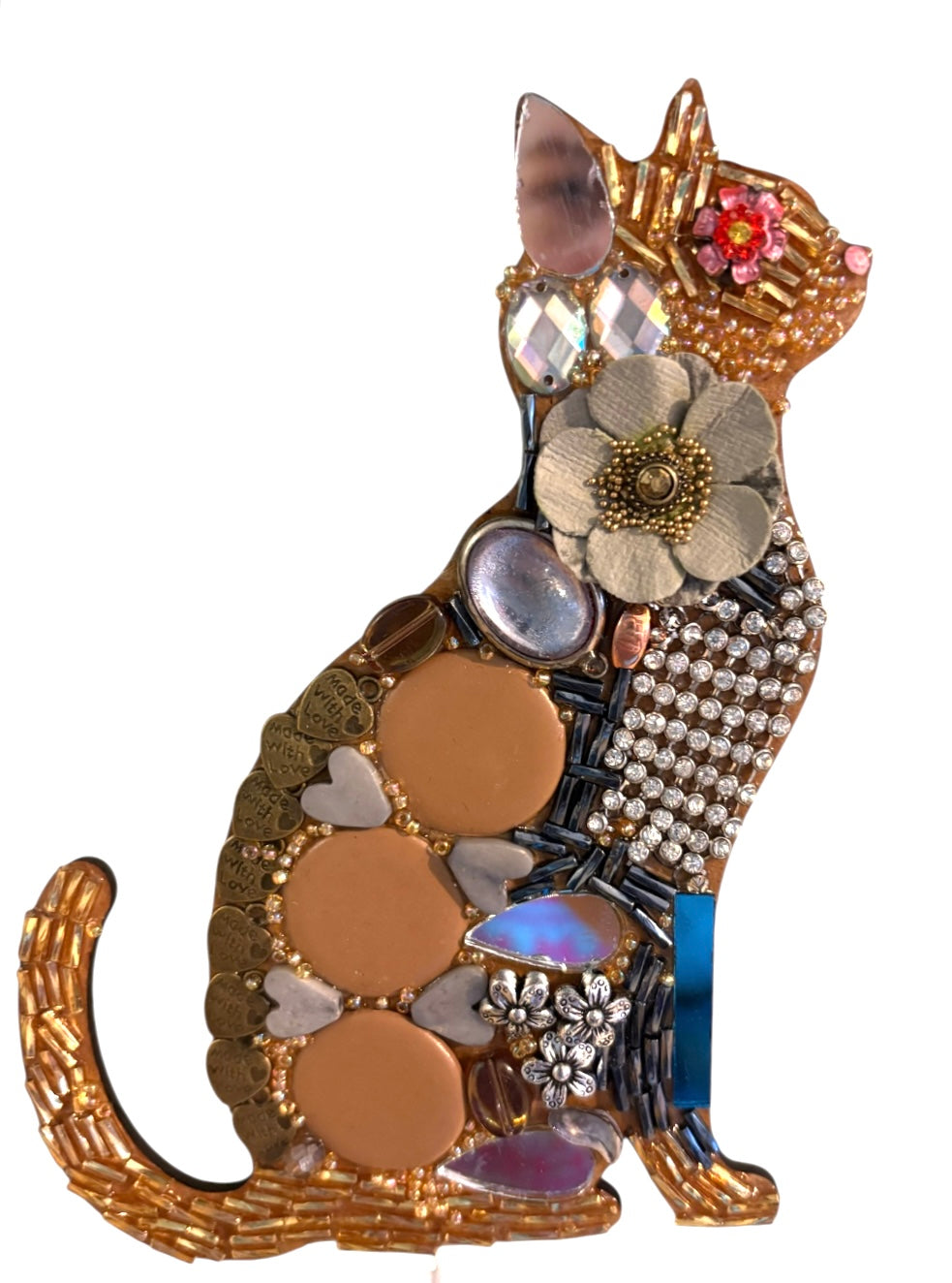 Fancy cat mosaic | Gold