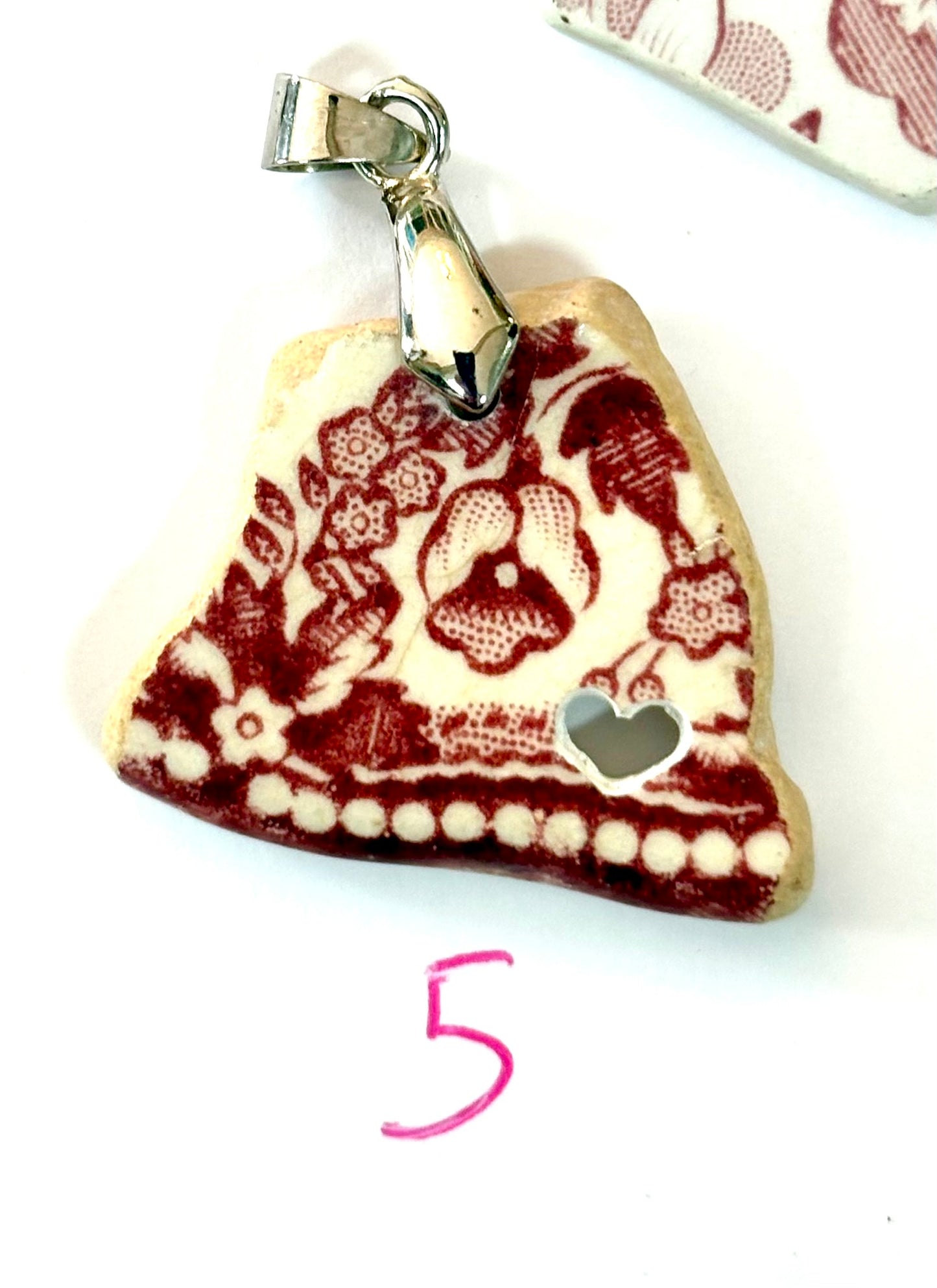 Sea Pottery Pink Pendants