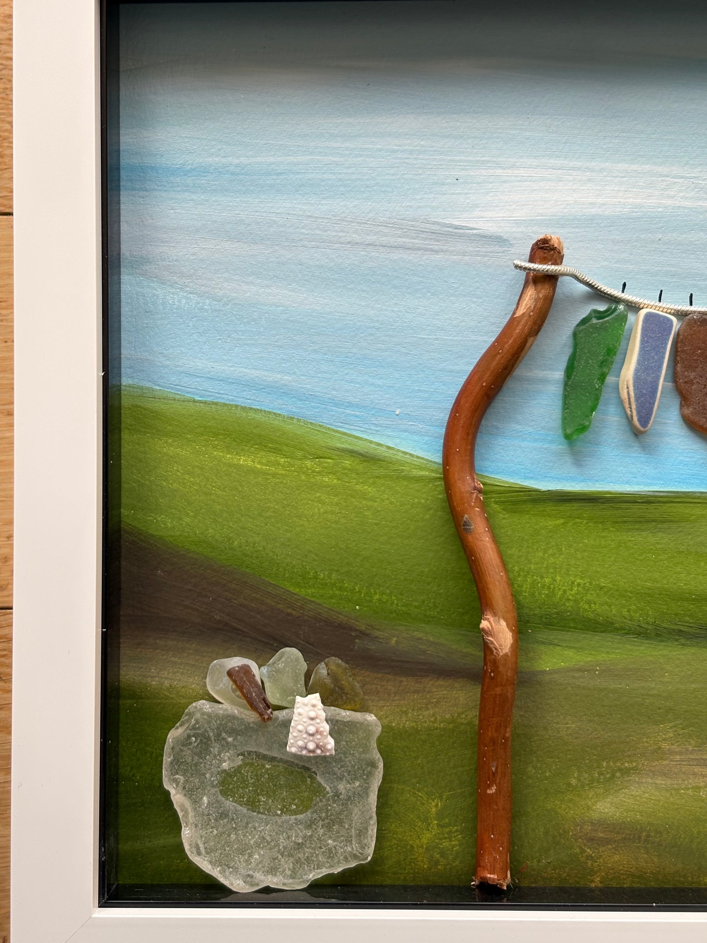 Sea glass washing line.