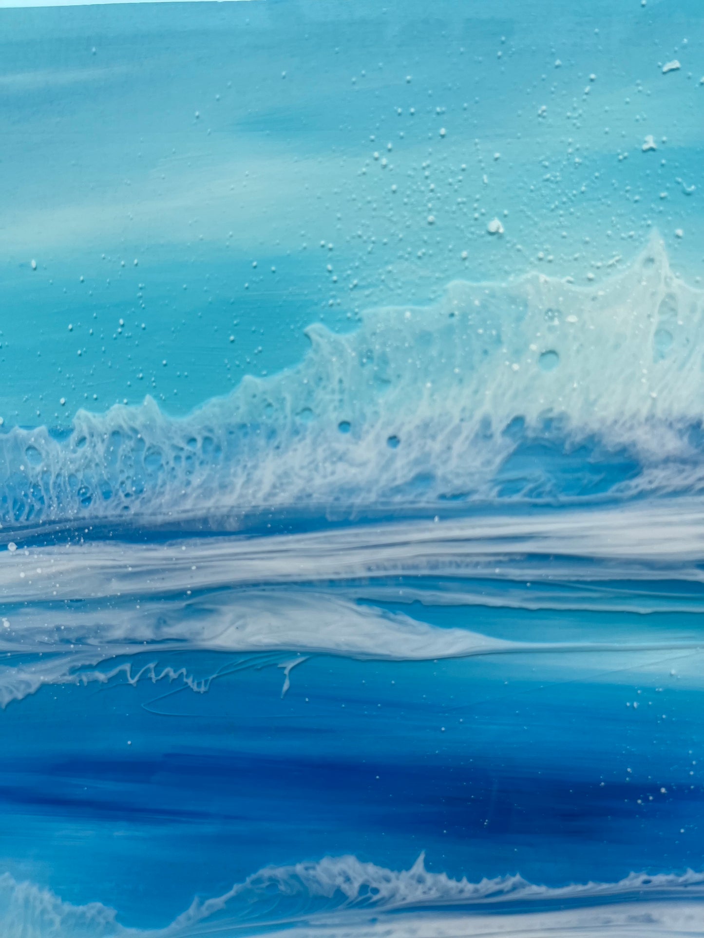 Summer blue Resin Art Seas | square