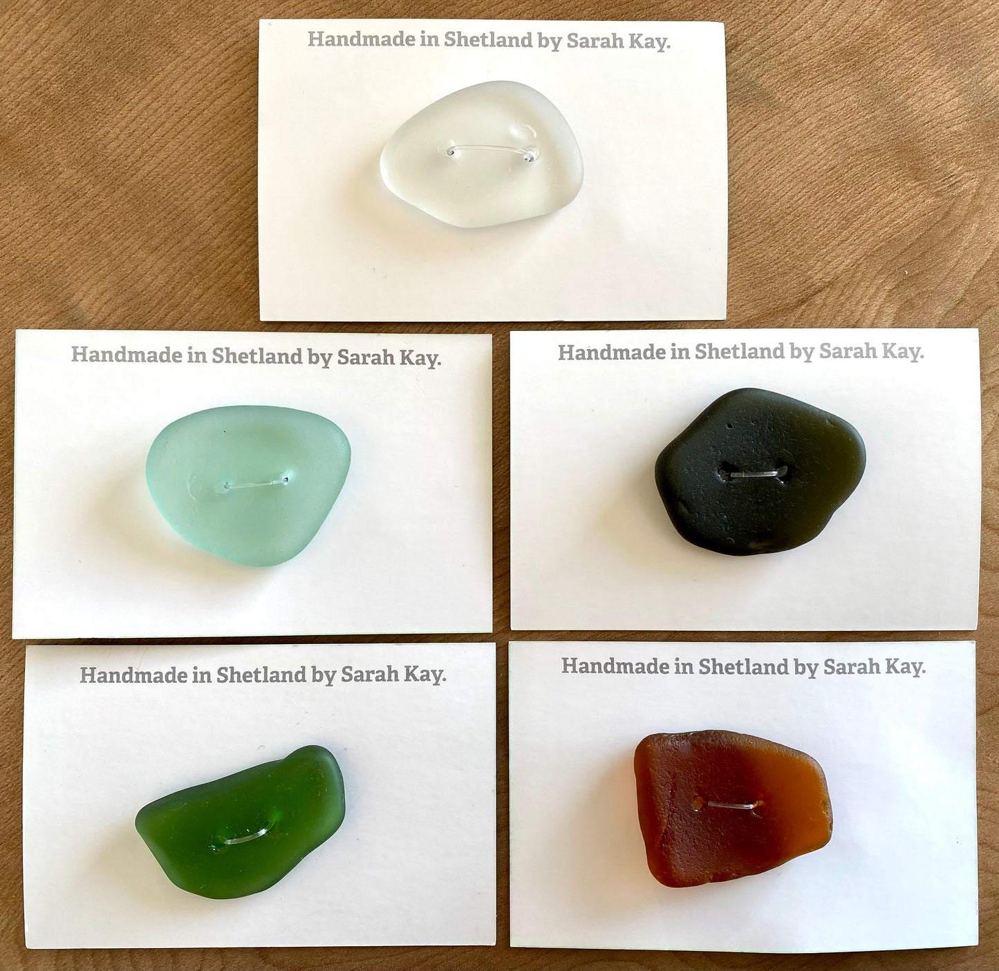 Large Single Sea glass button.