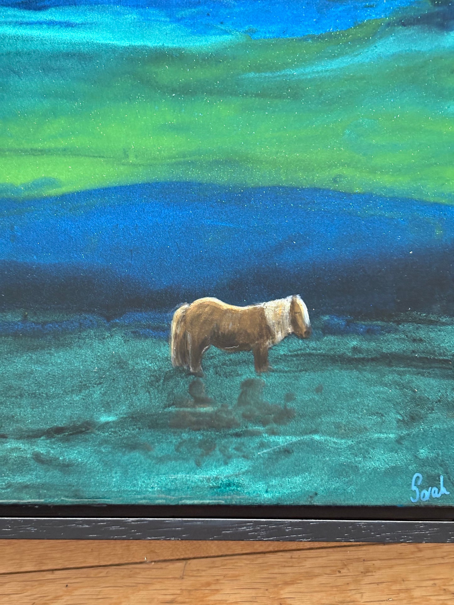 Aurora Watchers, Shetland pony art.