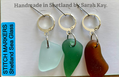 Sea Glass Stitch Markers
