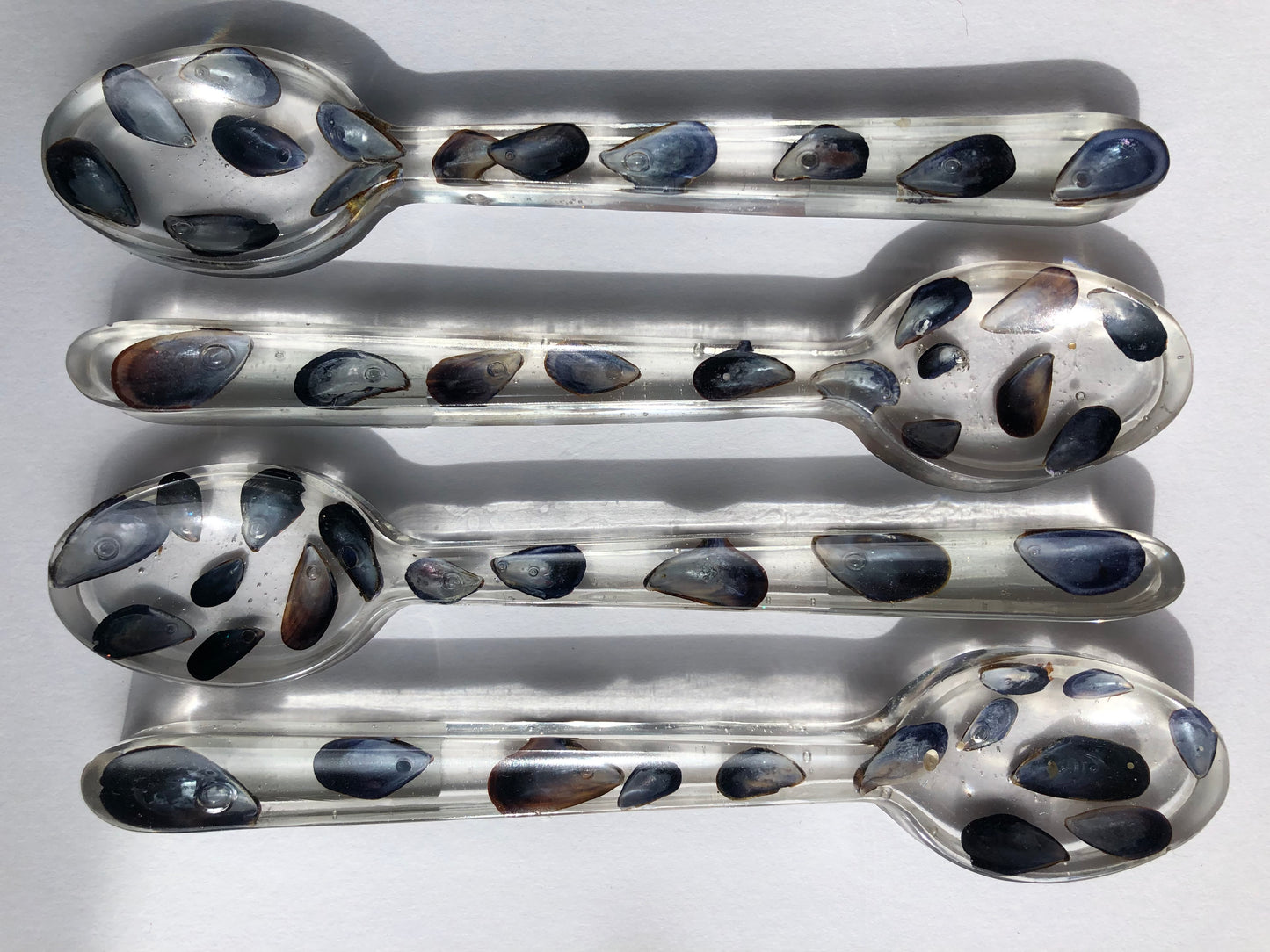 Decorative Use - Mussel & Sea Urchin Shell Resin Spoons