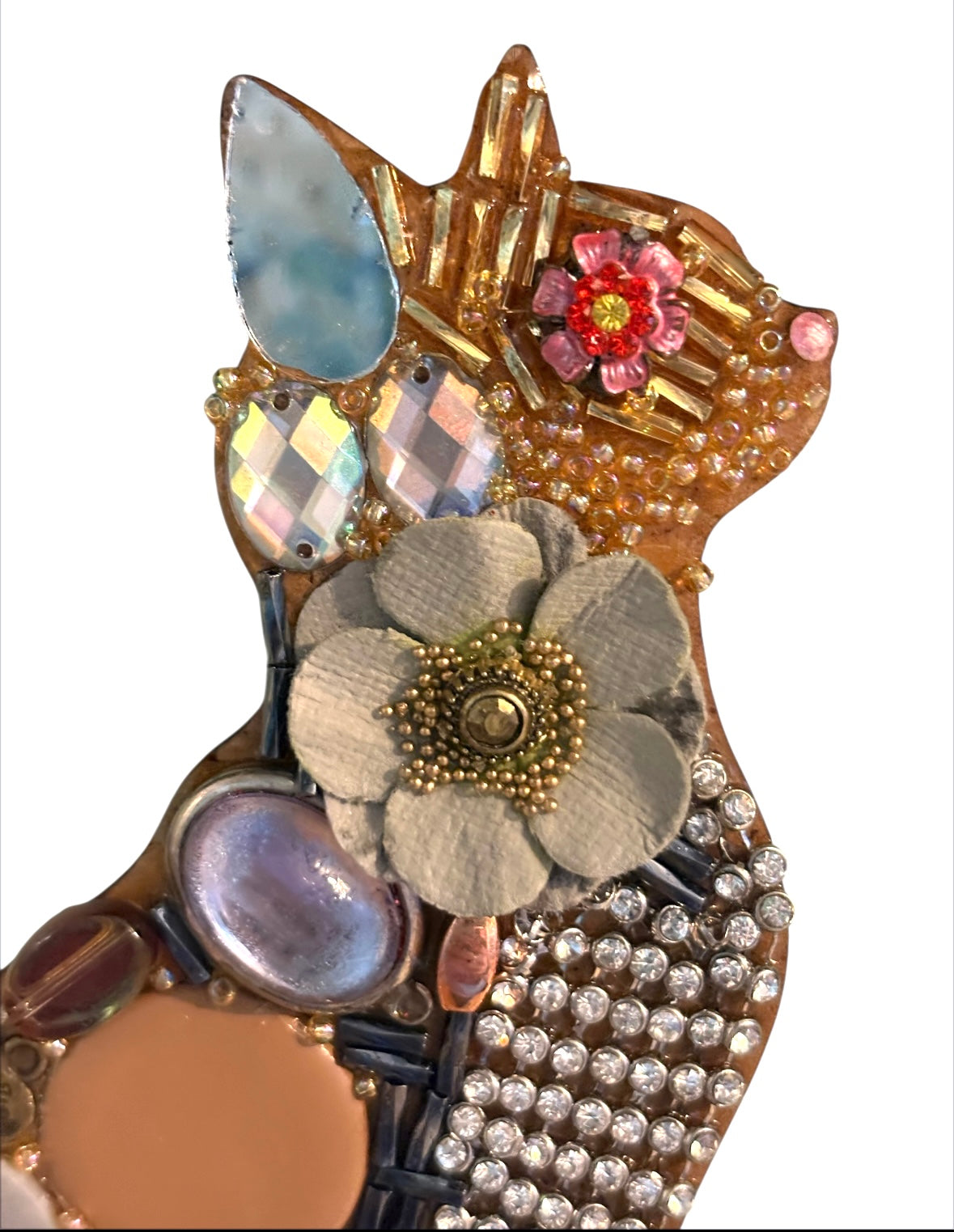 Fancy cat mosaic | Gold