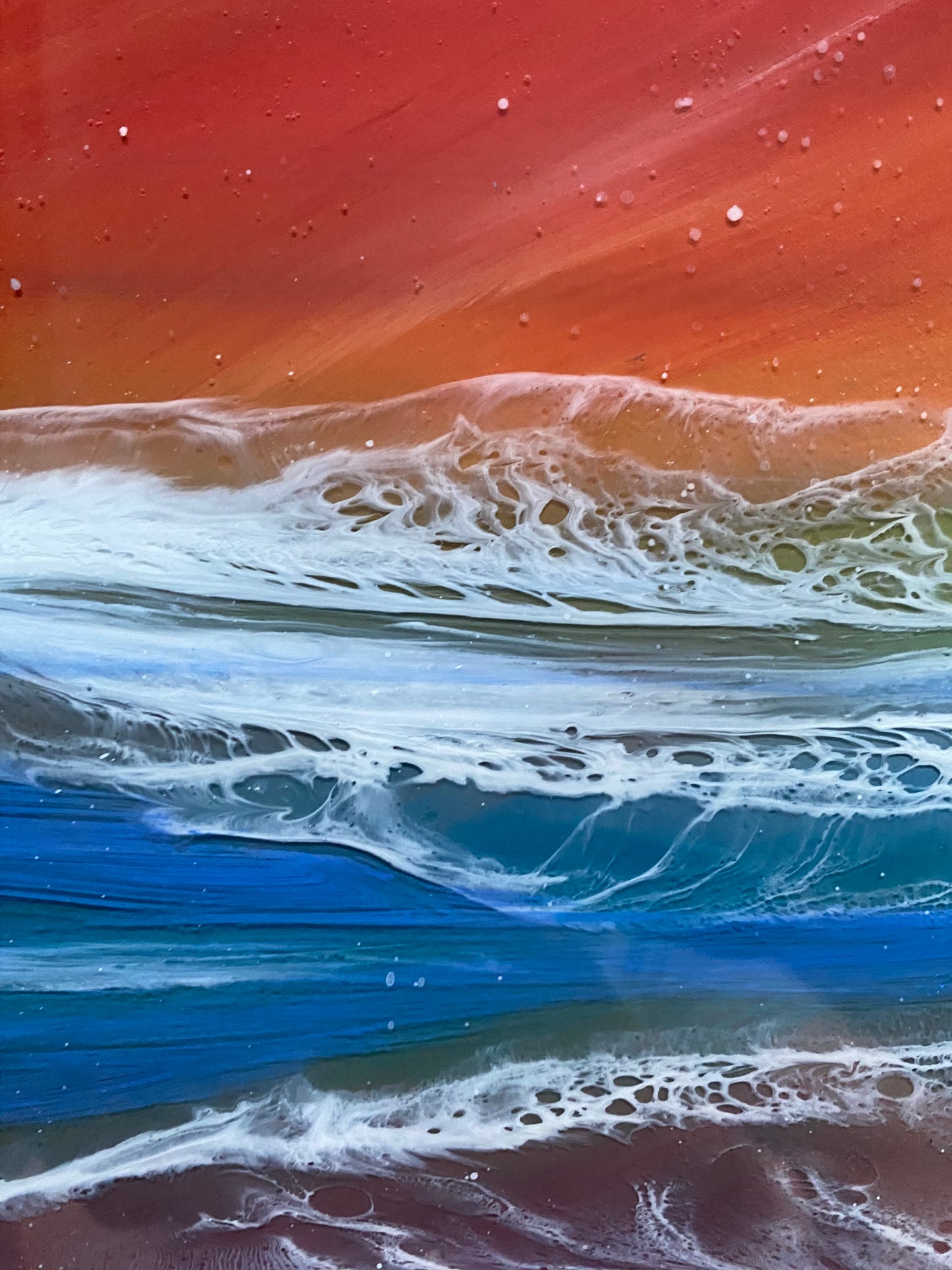 Islands Sunset Resin Artwork | Square