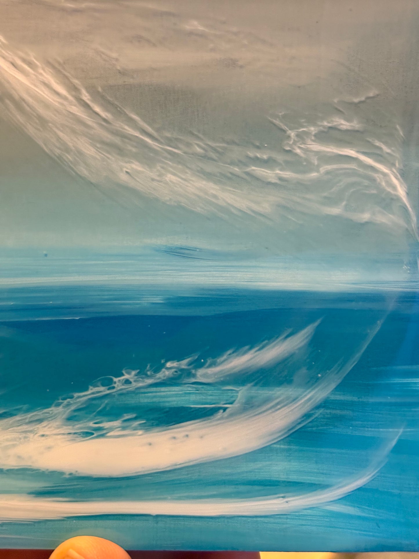 Blue drift, mini resin seascape.