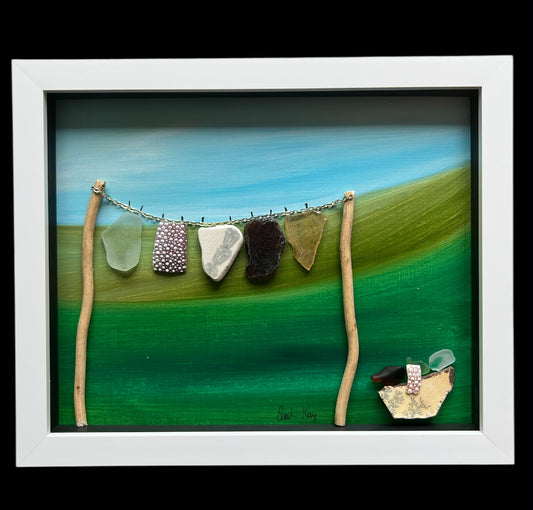 Island Treasure Washing on the Line Artwork