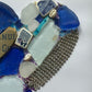 Blue heart mosaic.