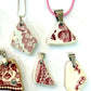 Sea Pottery Pink Pendants