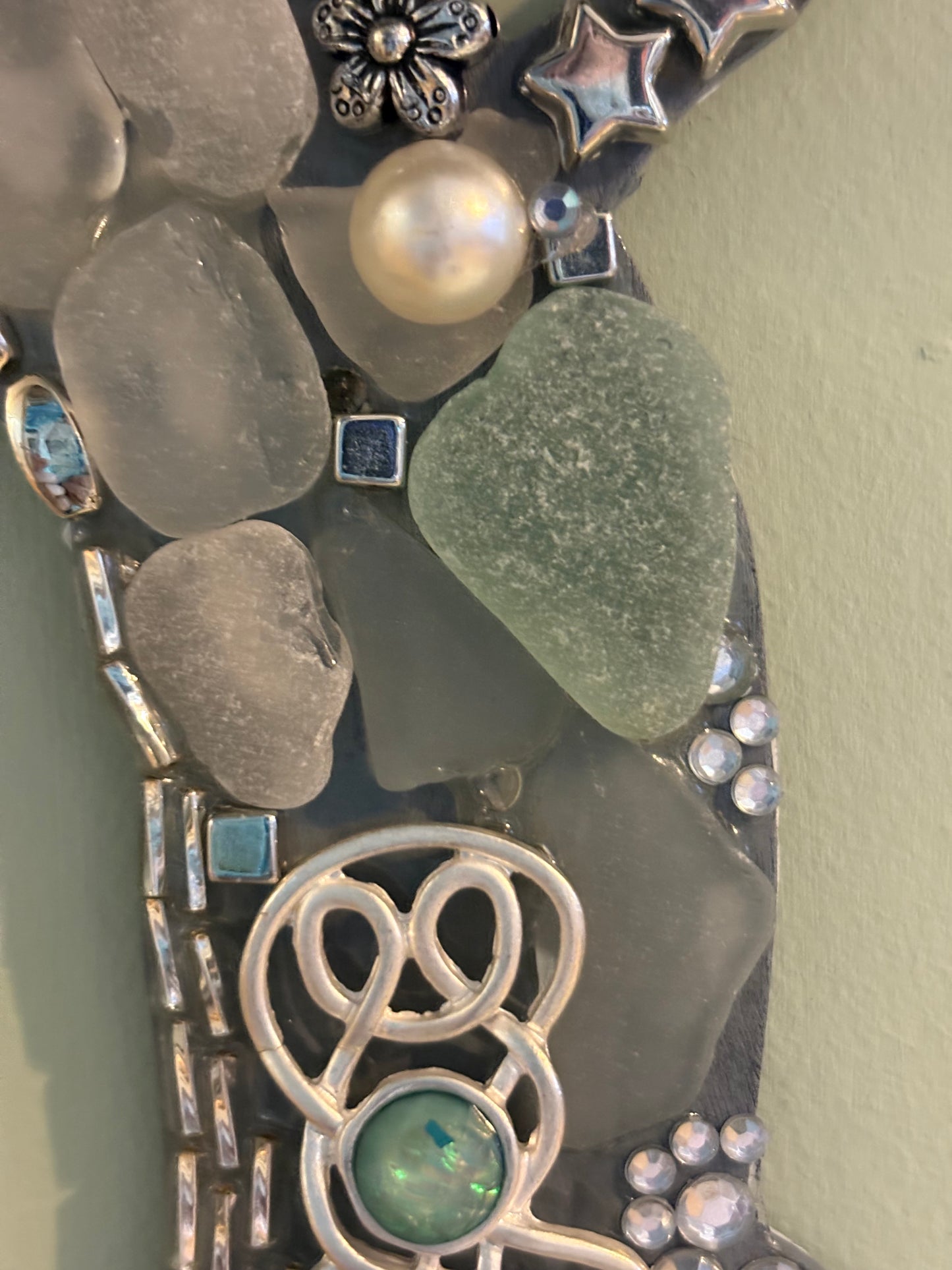 Fancy cat mosaic | Silver