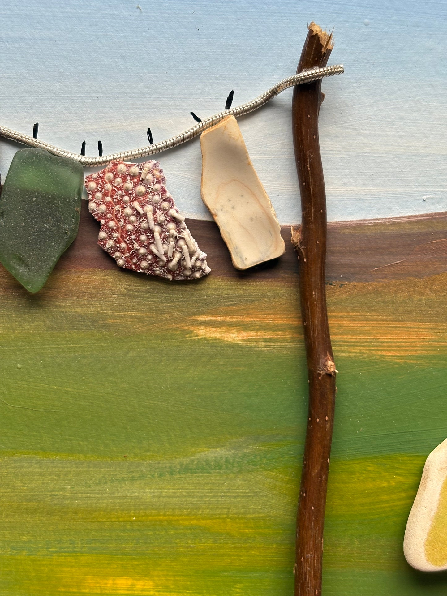 Shetland Sea glass washing line.