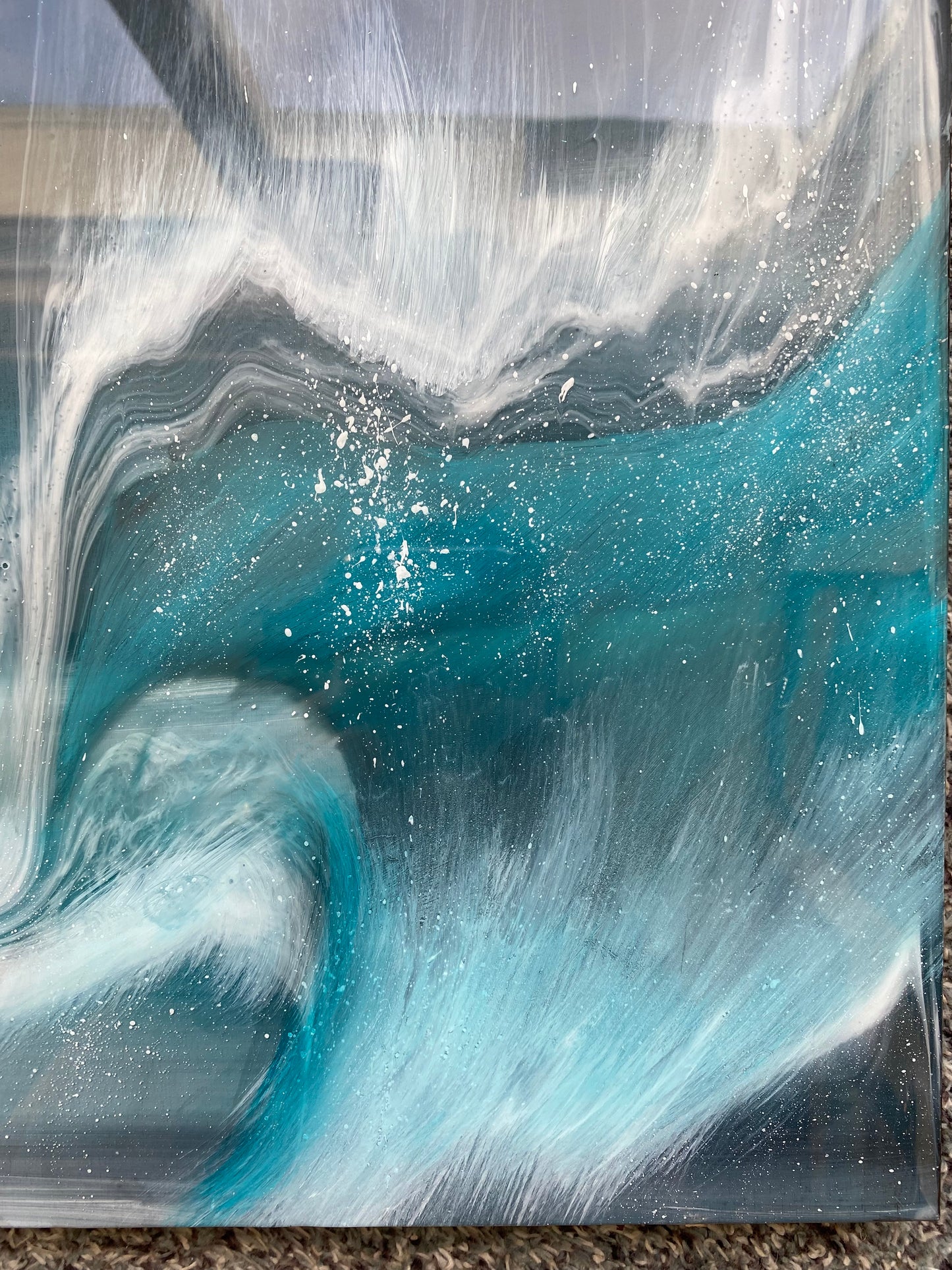 Nighttime Shetland Artwork | Square 30 cm