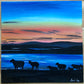 Sunrise over Hoy Hills, Orkney. Silhouette sheep. PRINT available.