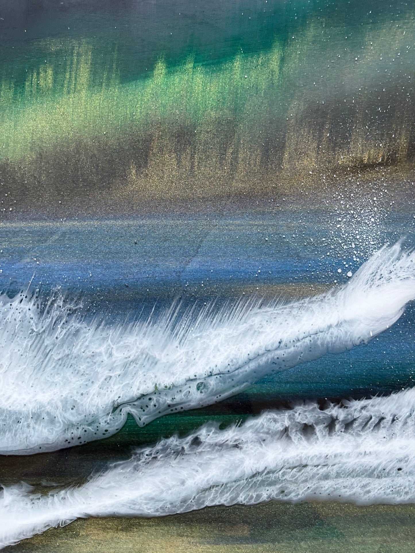 Aurora breaker seascape | Square 30cm