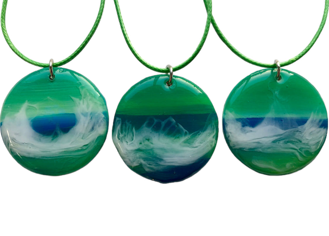Aurora Seascape Resin Pendant