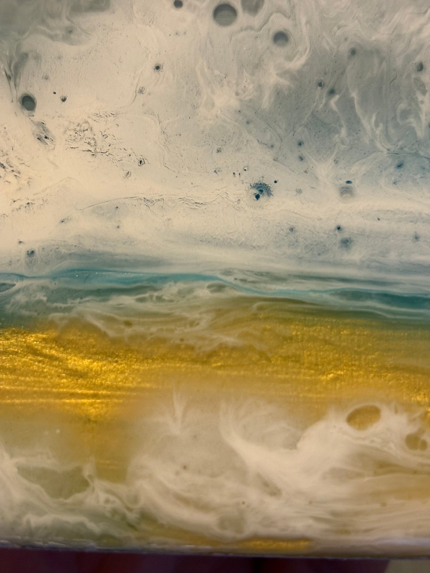 Mini resin seascape, gold sand