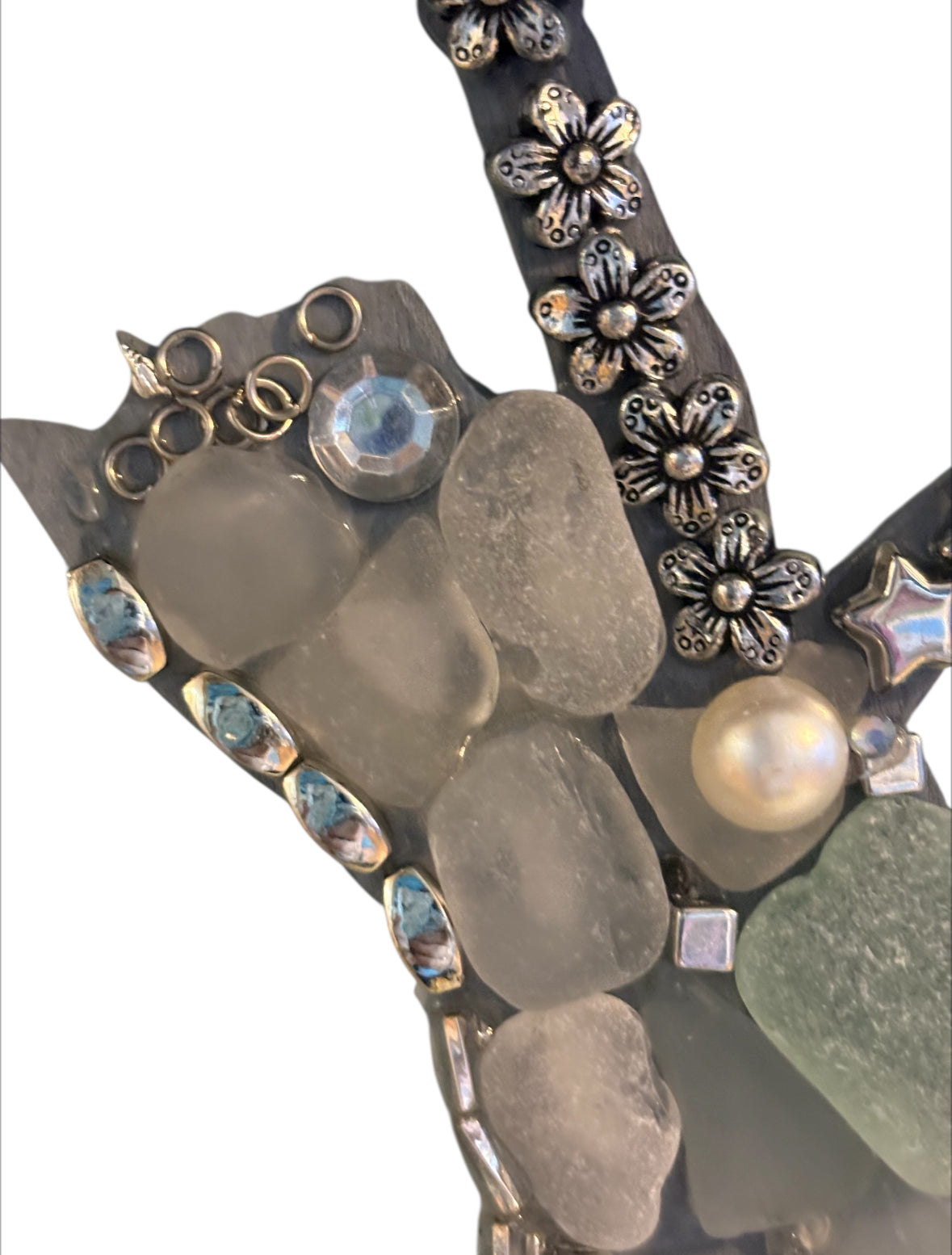 Fancy cat mosaic | Silver