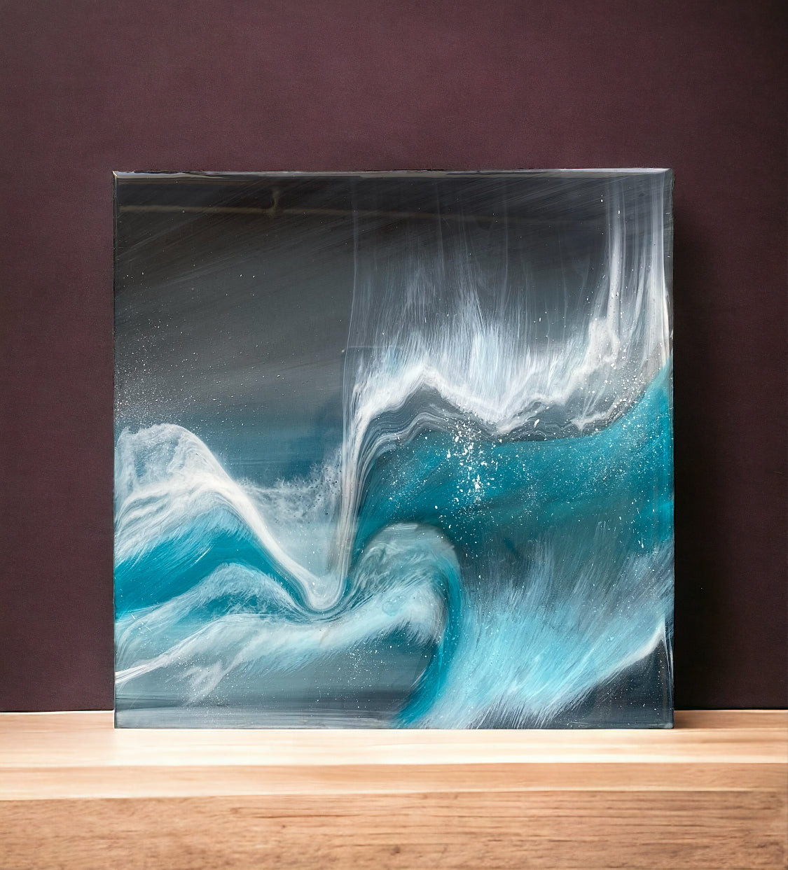 Nighttime Shetland Artwork | Square 30 cm