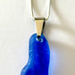 Blue sea glass pendants
