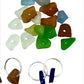 Seaglass hoop earrings.