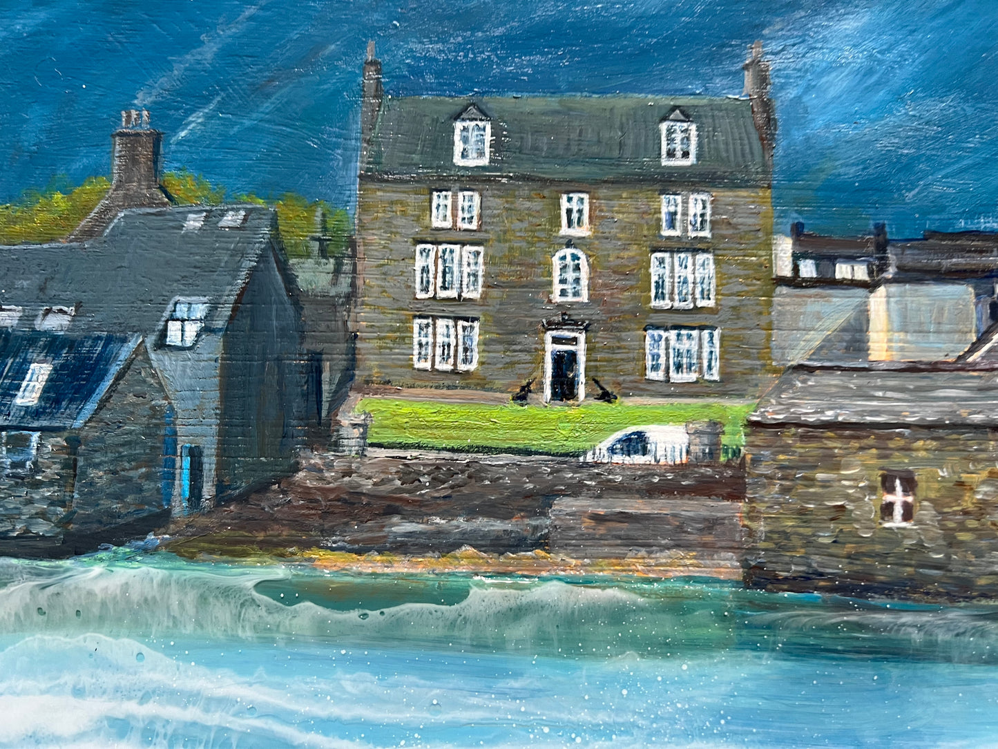 Bains beach painting-Original