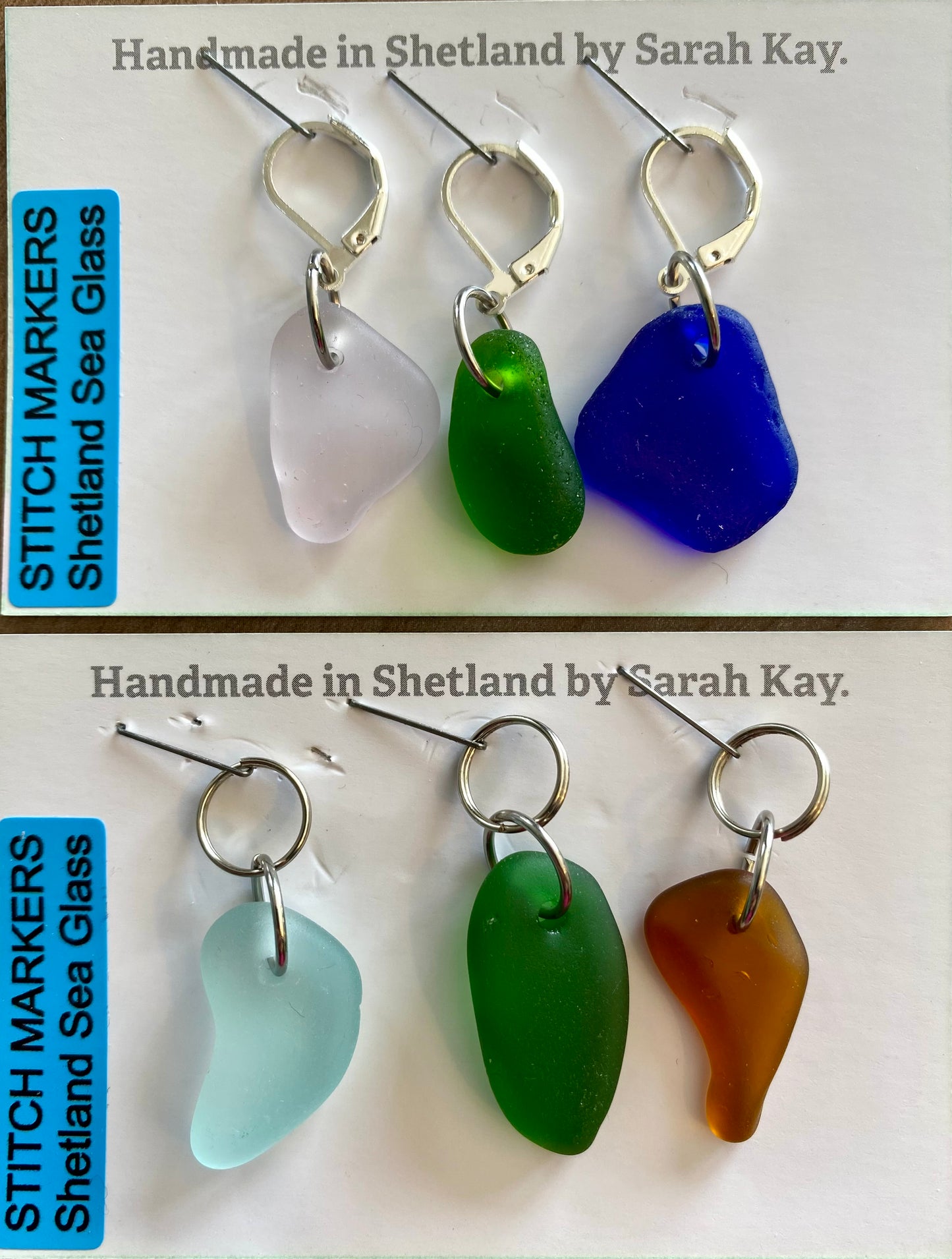 Sea Glass Stitch Markers