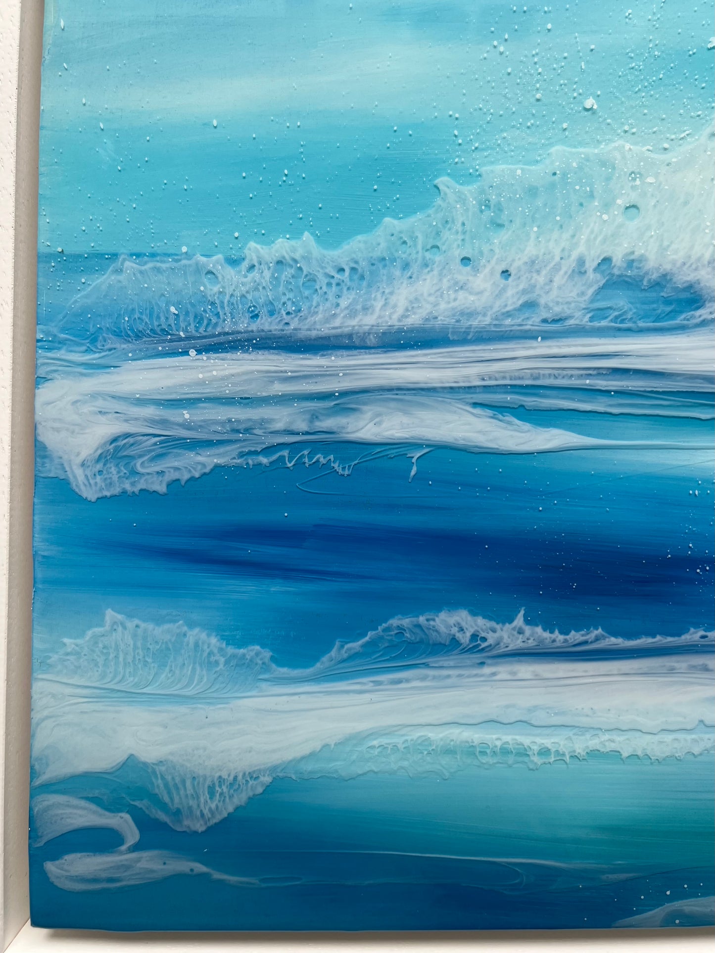 Summer blue Resin Art Seas | square