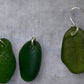 Seaglass dangly earrings.