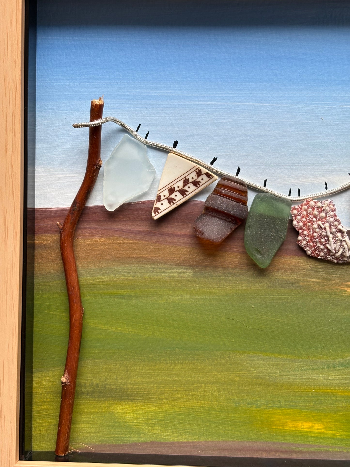 Shetland Sea glass washing line.