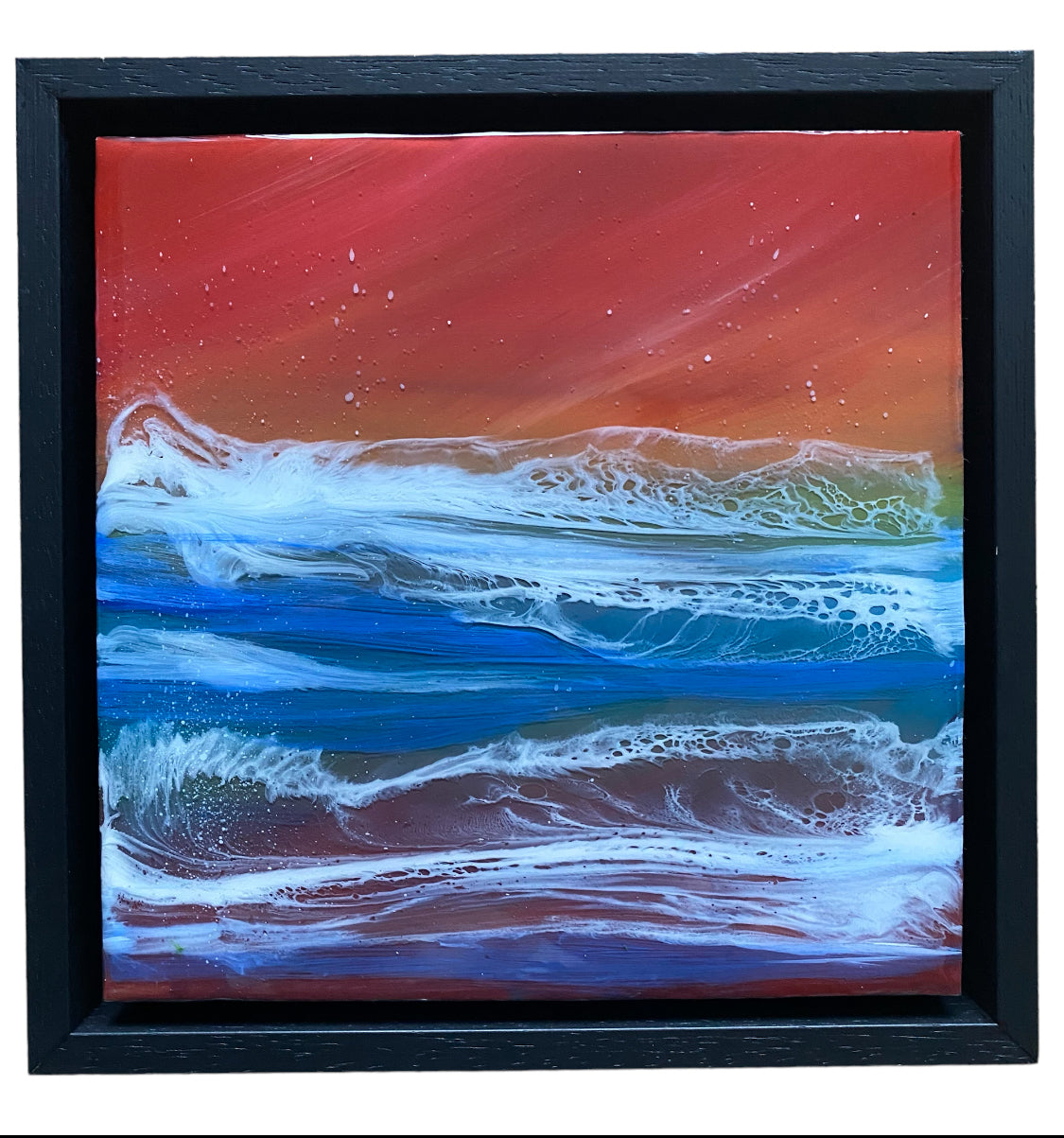 Islands Sunset Resin Artwork | Square