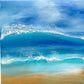 Golden Resin seascape | square 30 cm