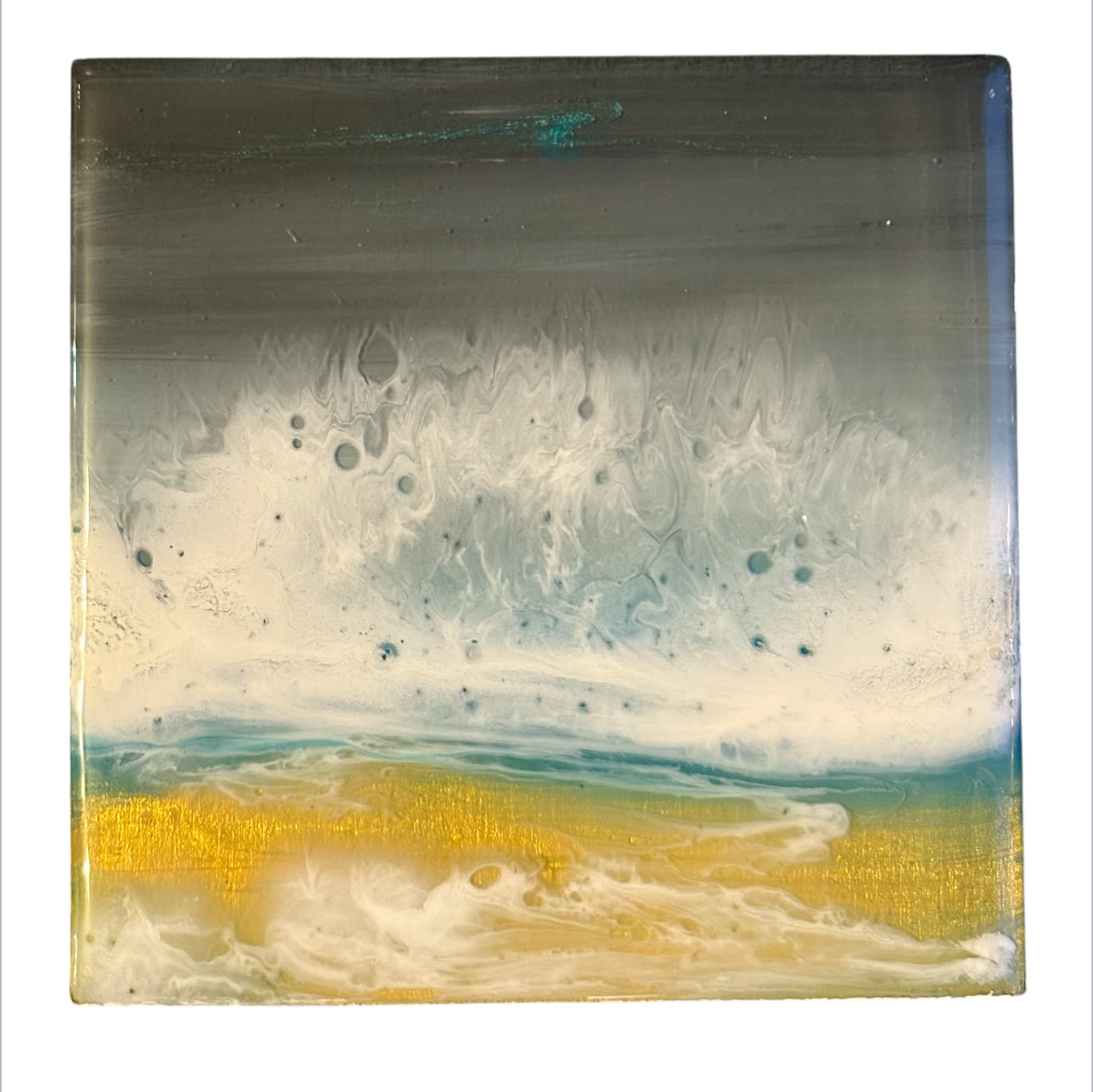 Mini resin seascape, gold sand