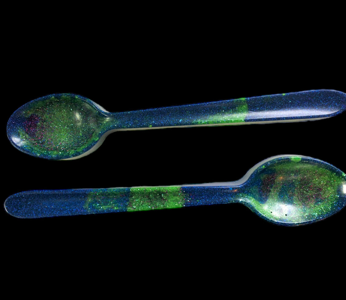 Aurora Borealis Resin Spoon