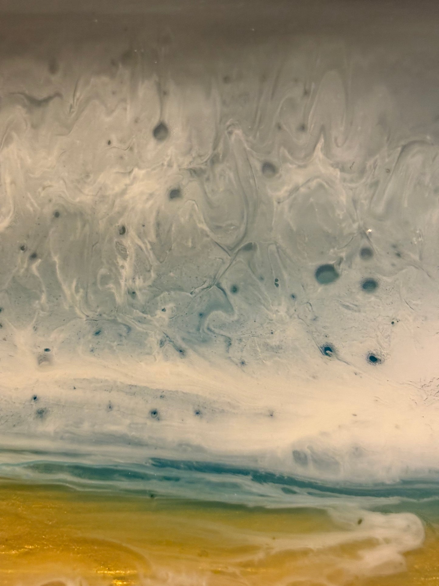 Mini resin seascape, gold sand