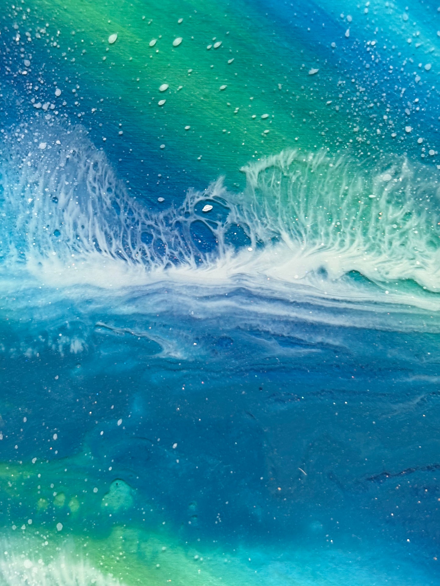 Aurora reflections seascape | Square 30cm